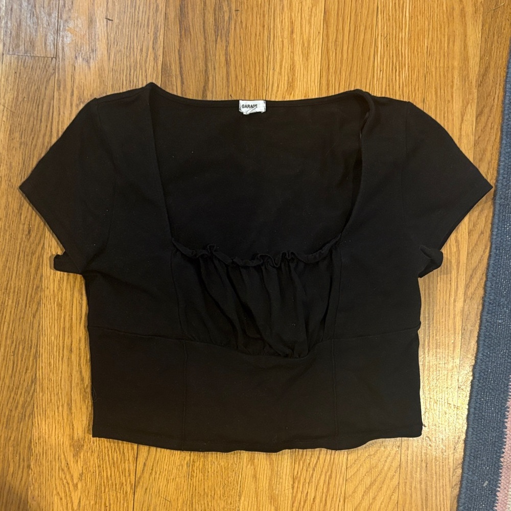 Garage Black Crop Top